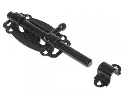 Задвижка дверная 100 мм круглая, черн.мат. STARFIX