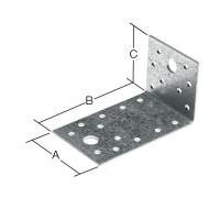 Уголок крепежный асимметричный 65х130х50 мм KUAS белый цинк STARFIX