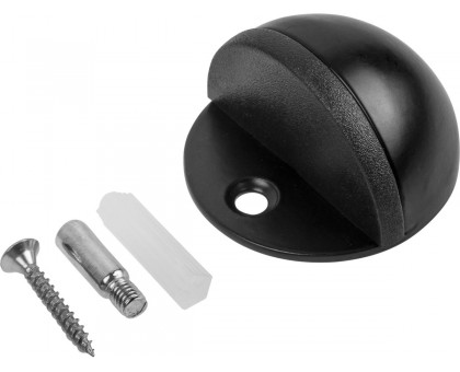 Упор дверной d-45мм круглый чёрный STARFIX