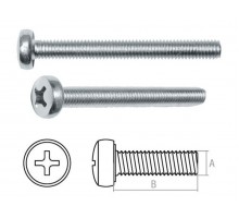 Винт М5х80 мм полусф. головка, цинк, DIN 7985 (200 шт в карт. уп.) STARFIX