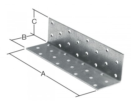 Уголок крепежный равносторонний 50х50х50 мм KUR белый цинк STARFIX