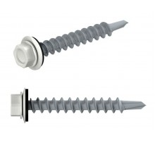 Саморез кровельный 4.8х70 мм цинк, шайба с прокл., PT1, RAL 9003 (5 кг) STARFIX