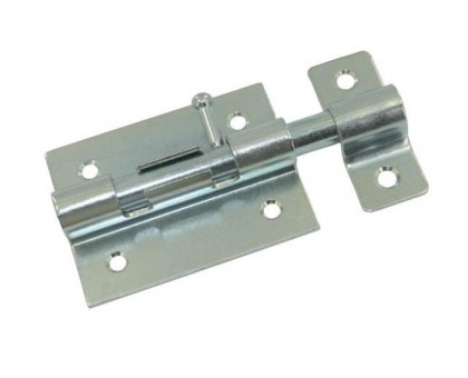 Задвижка дверная 82 мм ЗД-07, белый цинк STARFIX