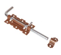 Задвижка дверная 110 мм Г-обр, бронз.металлик STARFIX