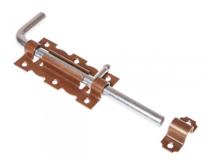 Задвижка дверная 110 мм Г-обр, бронз.металлик STARFIX