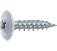 Саморез 4.2х19 мм с прессшайбой, цинк, острый, RAL 9003 (150 шт в пласт. конт.) STARFIX (цвет сигнальный белый)