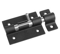 Задвижка дверная 82 мм ЗД-07, черная STARFIX