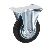 Опора колёсная d-100мм неповоротная, резиновая STARFIX