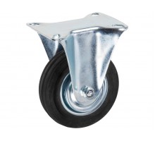 Опора колёсная d-100мм неповоротная, резиновая STARFIX