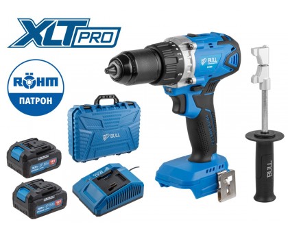 Аккум. дрель-шуруповерт BULL SR 1802 в чем. XLTpro БЕСЩЕТ., 18 В, 80 Н*м, 2*4 А*ч, БЗП 13 мм