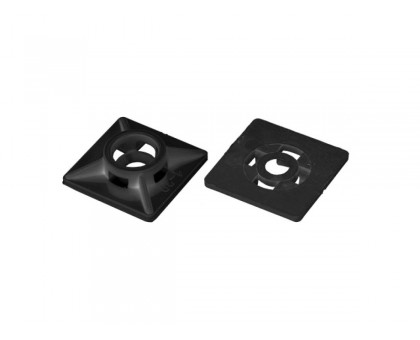 Площадка для хомут-стяжки 19х19 мм самоклеящаяся, черная (100 шт) STARFIX