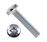 Винт М6х35 мм полусф. головка, цинк, DIN 7985 (2000 шт в коробе) STARFIX