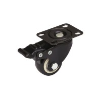 Опора колёсная усиленная d-40мм поворотная площадка с фиксатором STARFIX