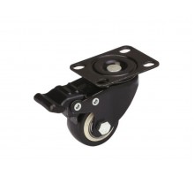 Опора колёсная усиленная d-40мм поворотная площадка с фиксатором STARFIX