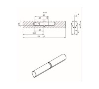 Петля гаражная каплевидная 16х120 б/п STARFIX