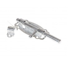 Задвижка дверная 100 мм круглая, белый цинк STARFIX