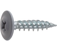 Саморез 4.2х19 мм с прессшайбой, цинк, острый, RAL 7004 (150 шт в пласт. конт.) STARFIX (цвет сигнальный серый)