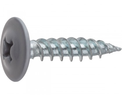 Саморез 4.2х19 мм с прессшайбой, цинк, острый, RAL 7004 (150 шт в пласт. конт.) STARFIX (цвет сигнальный серый)