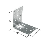 Уголок крепежный усиленный 90х100х100 мм KUU 2.5 мм белый цинк STARFIX