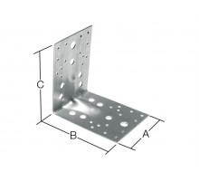 Уголок крепежный усиленный 90х100х100 мм KUU 2.5 мм белый цинк STARFIX