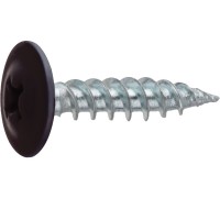Саморез 4.2х16 мм с прессшайбой, цинк, острый, RAL 8017 (500 шт в карт. уп.) STARFIX (цвет шоколадно-коричневый)
