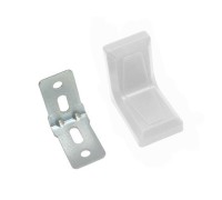 Уголок мебельный 26х26 цинк с декор накладкой белый (4 шт в зип-локе) STARFIX