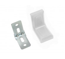 Уголок мебельный 26х26 цинк с декор накладкой белый (4 шт в зип-локе) STARFIX