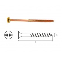 Шуруп универсальный 5.0х120 мм желтый цинк (10 шт в зип-локе) STARFIX