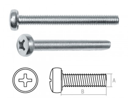 Винт М5х8 мм полусф. головка, цинк, DIN 7985 (25 шт в зип-локе) STARFIX