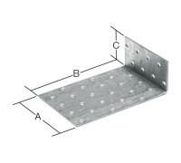 Уголок крепежный анкерный 40х80х40 мм KUL белый цинк STARFIX