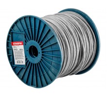 Трос стальной в ПВХ М4(3) DIN 3055 (бухта 200 м) STARFIX
