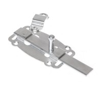 Задвижка дверная 100 мм плоская, белый цинк STARFIX