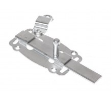 Задвижка дверная 100 мм плоская, белый цинк STARFIX