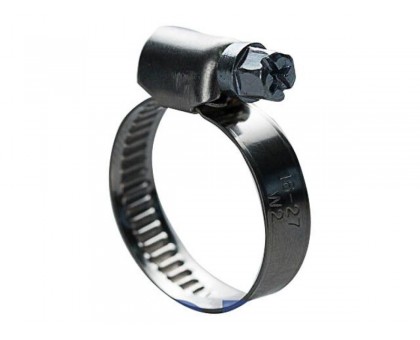 Хомут червячный 25-40 мм, нерж.сталь (W2), DIN 3017 (5 шт в зип-локе) STARFIX