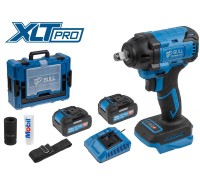 Аккум. ударный гайковерт BULL SC 1804 Xcase, XLTpro, БЕСЩЕТ., 18 В, 400 Н*м, 1/2", 2х4 А*ч, з/у 4 А