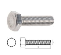 Болт М8х70 шестигр., нерж.сталь (А2), DIN 933 (50 шт в уп.) (STARFIX)