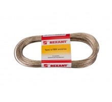Трос стальной в ПВХ оплетке d=2,0 мм, прозрачный (моток 20 м)  REXANT