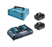 Комплект аккумулятор LXT 18.0 В BL1860B 2 шт. + зарядное устройство DC18RD + кейс MAKPAC тип 3