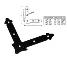 Уголок 165 мм декоративный, прямой, черн. мат. STARFIX
