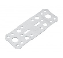 Пластина крепежная 130х53 белый цинк Цвiк (Фактический размер изделия 123*46мм, толщина 1,7мм) (ЦВIК)