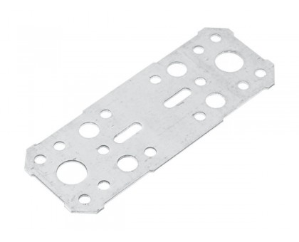 Пластина крепежная 130х53 белый цинк Цвiк (Фактический размер изделия 123*46мм, толщина 1,7мм) (ЦВIК)