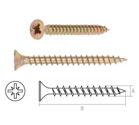 Шуруп универсальный 4.0х35 мм желтый цинк (300 шт в пласт. конт.) STARFIX