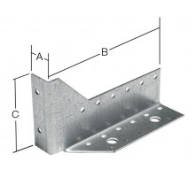Опора балки правая 25х140х76 мм UOB R белый цинк STARFIX