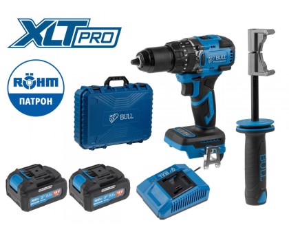 Аккум. дрель-шуруповерт BULL SR 1806 R-series в чем. XLTpro БЕСЩЕТ., Удар., 18 В, 80 Н*м, 2х4 А*ч